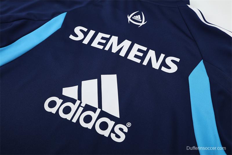 Retro 05/06 Real Madrid Royal Blue Half Zipper Jacket