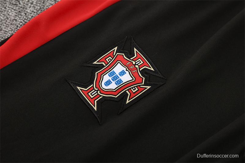 25/26 Portugal Red Half Zipper Jacket+Long Pants