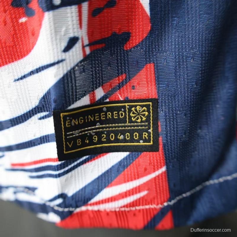 Player Version 25/26 PSG/Paris Saint-Germain White with Abstract Art Pattern Jersey