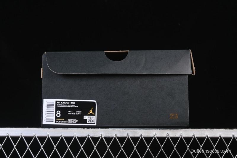 Nike Air Jordan 1 Mid AJ1 Black White Orange - DQ8426-801