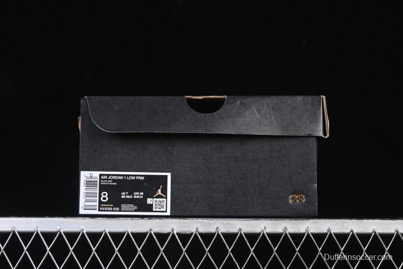 Nike Air Jordan 1 Low AJ1 Patent Leather Black Red Low-Top Casual Sneakers HV4089-006