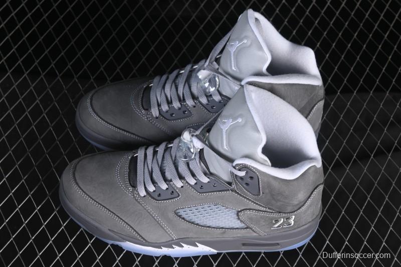 Nike Air Jordan 5 Retro Basketball Shoes with Wolf Grey Design - DD0587-002