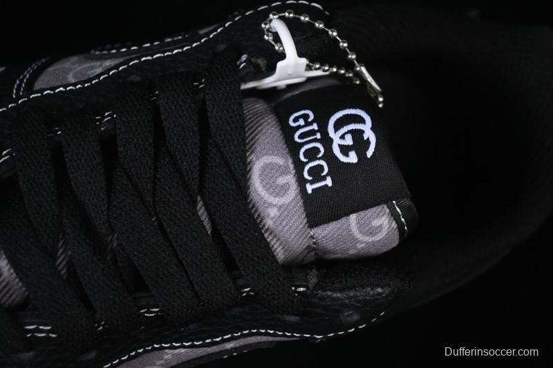 Nike Air Force 1 '07 Low Gucci Collaboration Litchi Grain Print Casual Sneakers - AH8462-002