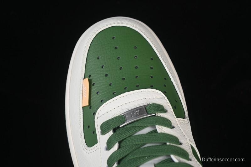 Nike Air Force 1 '07 Low Stone Island Collaboration Beige Green Floral Casual Sneakers - JP8028-010