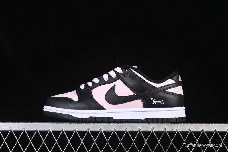 Nike SB Dunk Low Black Pink Valentine's Day Low-Top Casual Skate Shoes - DD1391-100