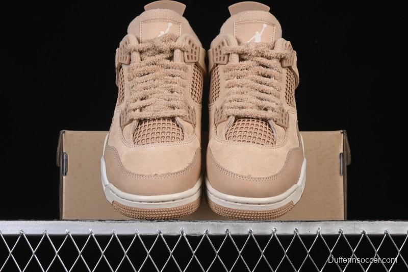 Nike Air Jordan 4 Retro Cozy Girl Warm Yellow Sneakers - HV0823-200