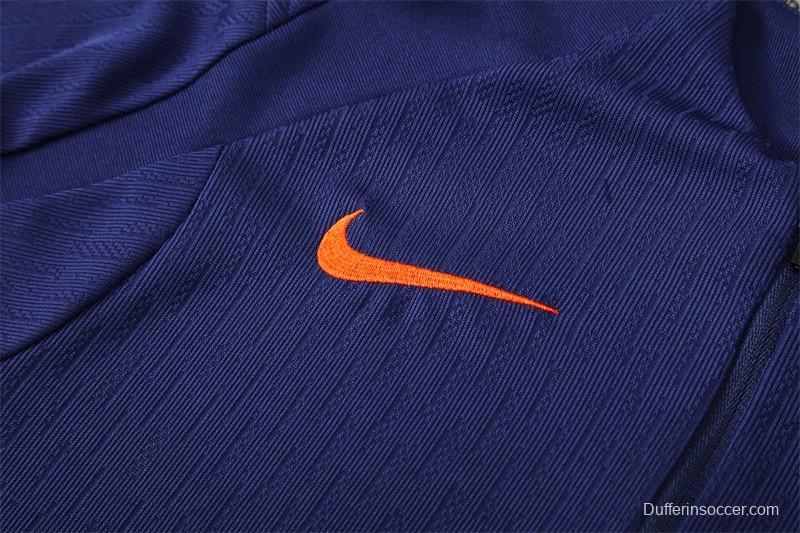 Player Version 25/26 Barcelona Royal Blue T90 Half Zipper Jacket+Long Pants