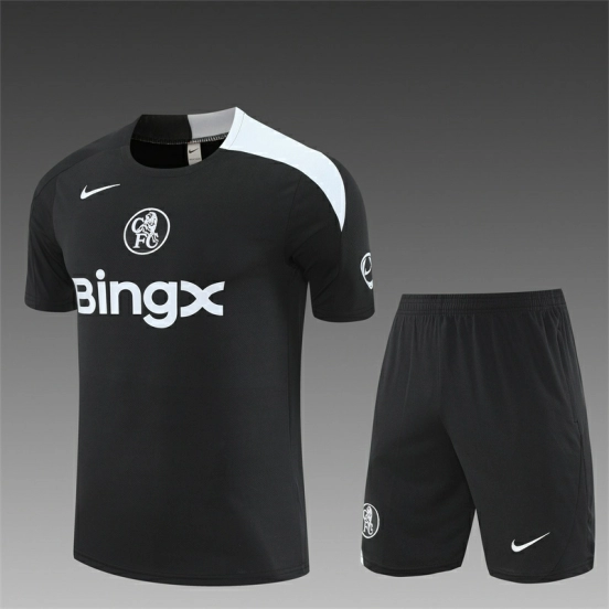 25/26 Chelsea Black T90 with XS Short Sleeve+Soccer Shorts