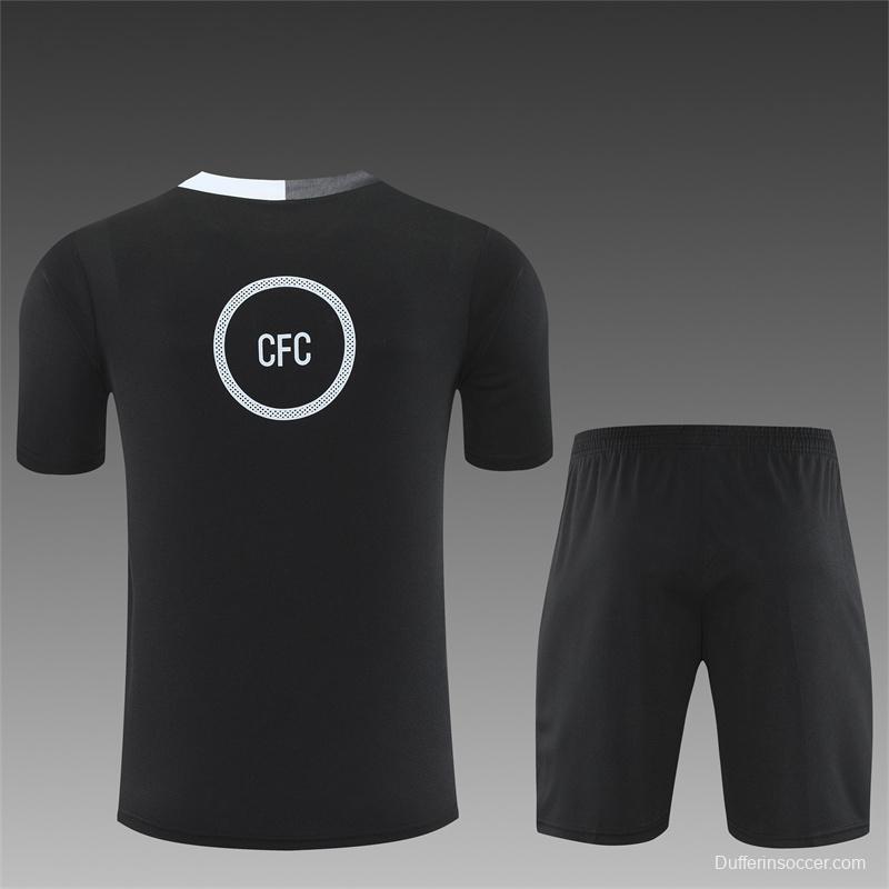 25/26 Chelsea Black T90 with XS Short Sleeve+Soccer Shorts