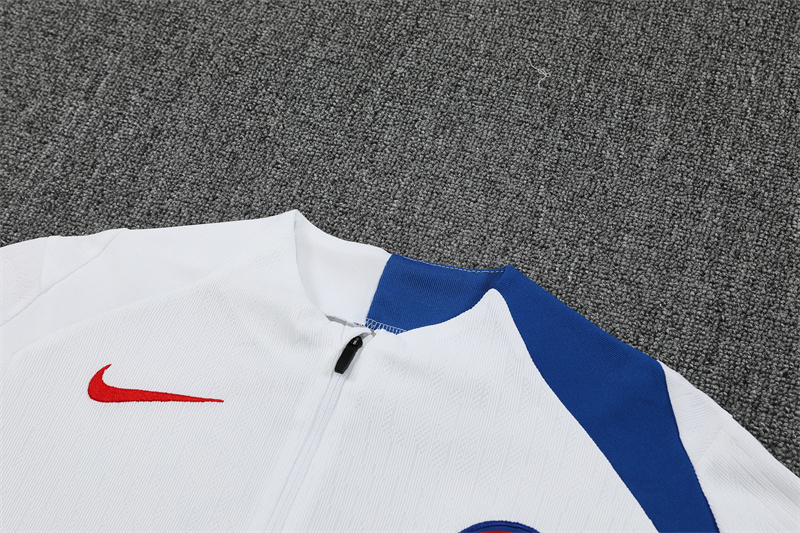Player Version 25/26 Paris White T90 Half Zipper Jacket+Long Pants