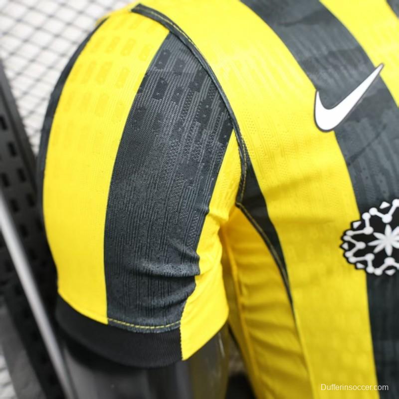 Player Version 25/26 Al Ittihad Home Jersey With New Sponsor