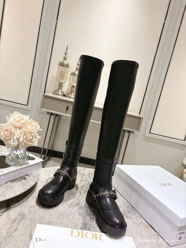 Dior 2025/SS Punk Style Strap Ankle Boots - KFY00500