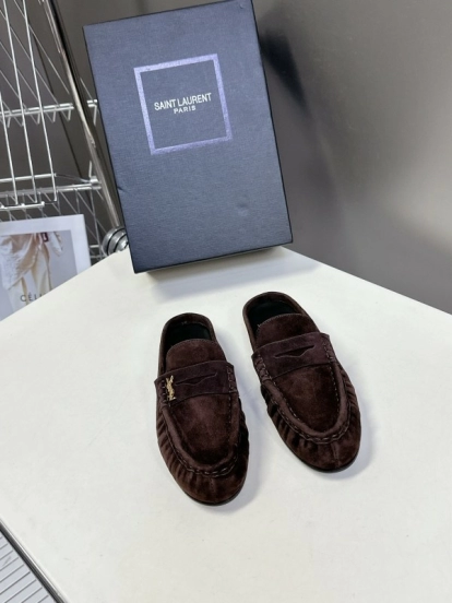 Saint Laurent Classic Loafer Mule Flats - KFY00320