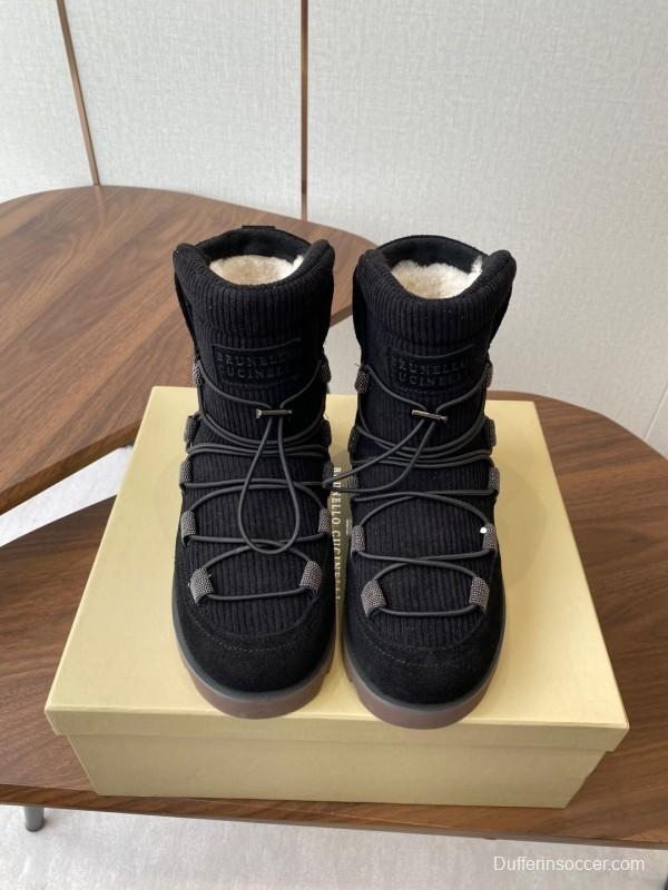 Brunello Cucinelli Open Walk Ankle Boot Winter Snow Boots - AS00410