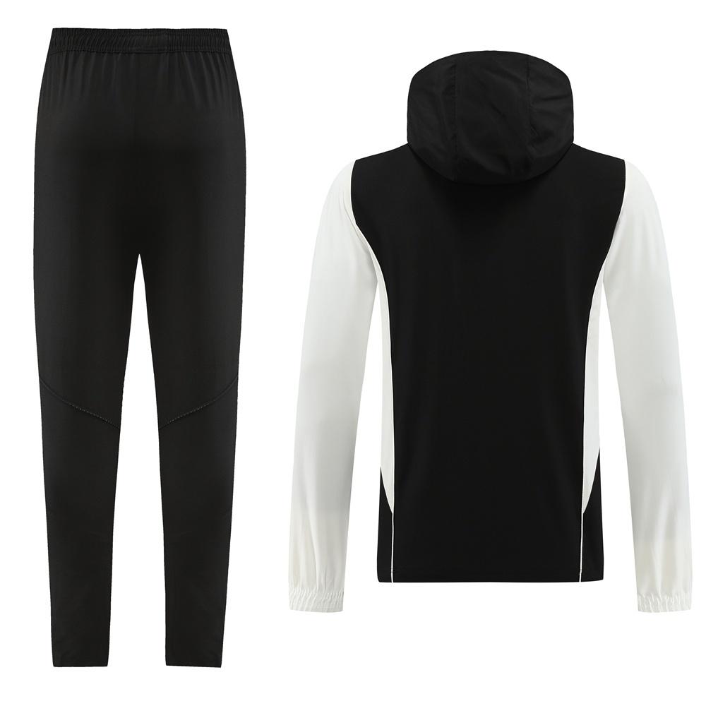 2025 Adidas Black White Half Zipper Jacket+Long Pants S-2XL