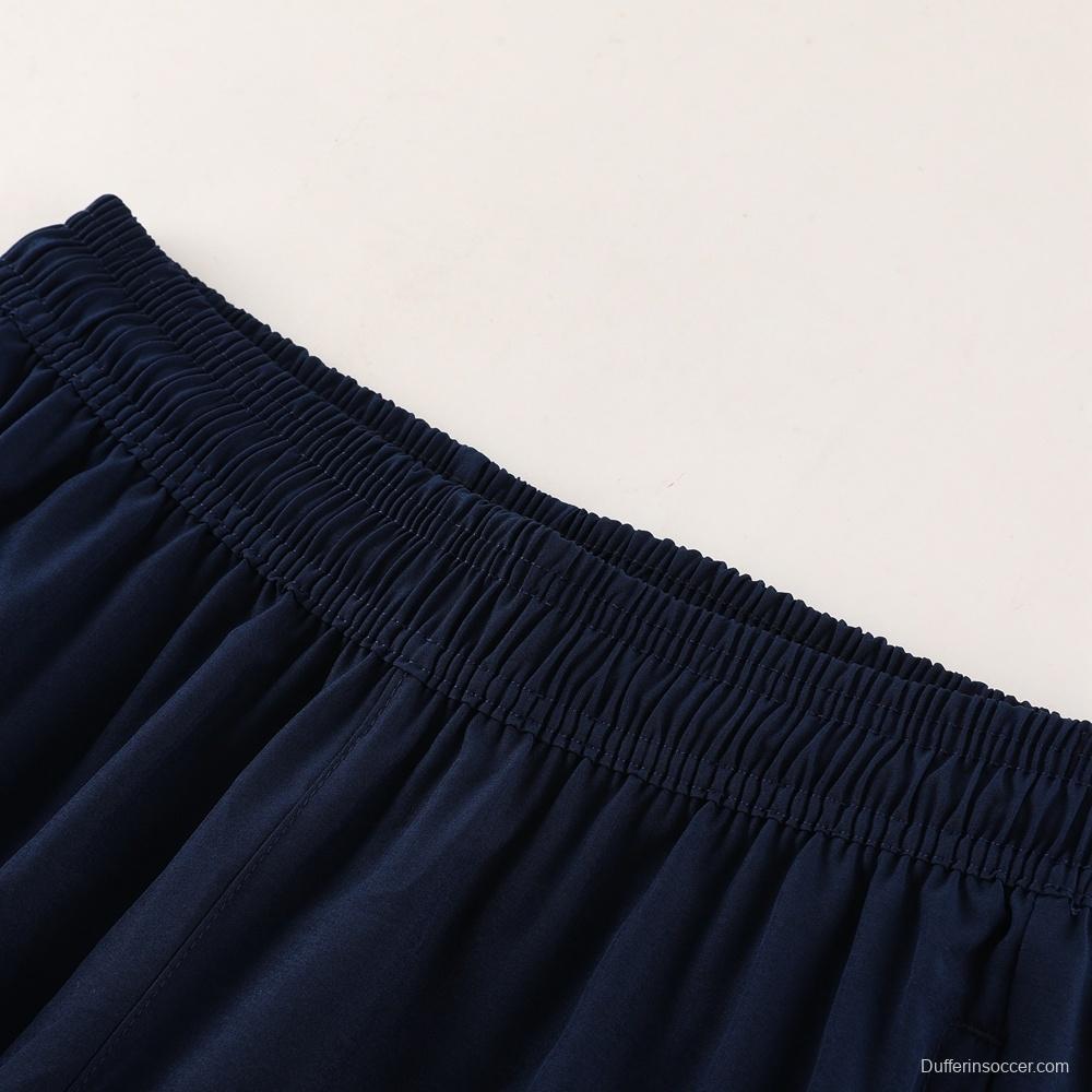 2025 Adidas Royal Blue Half Zipper Jacket+Long Pants S-2XL