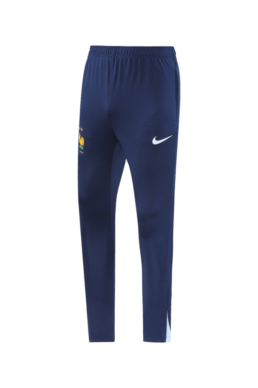 2025 France Royal Blue Half Zipper Jacket+Long Pants
