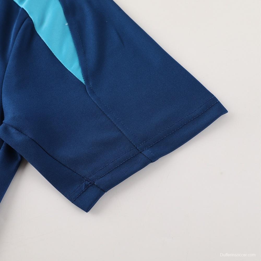 2025 Portugal Royal Blue Short Sleeve+Soccer Shorts