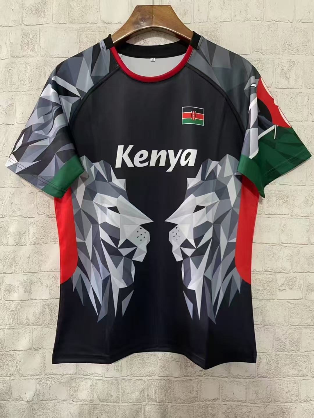 2026 Kenya Black Geometric Lion Jersey