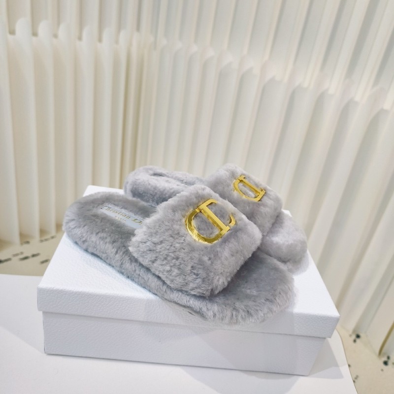 Dior Metal Buckle Wool Slippers Series - LY00280