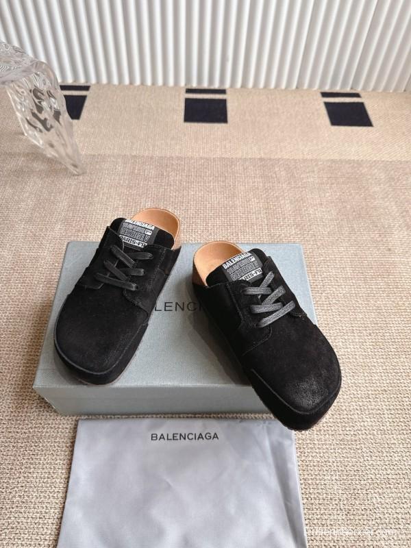 Balenciaga Birkenstock Boston Closed-Toe Soft Footbed Platform Sandals - AS00260