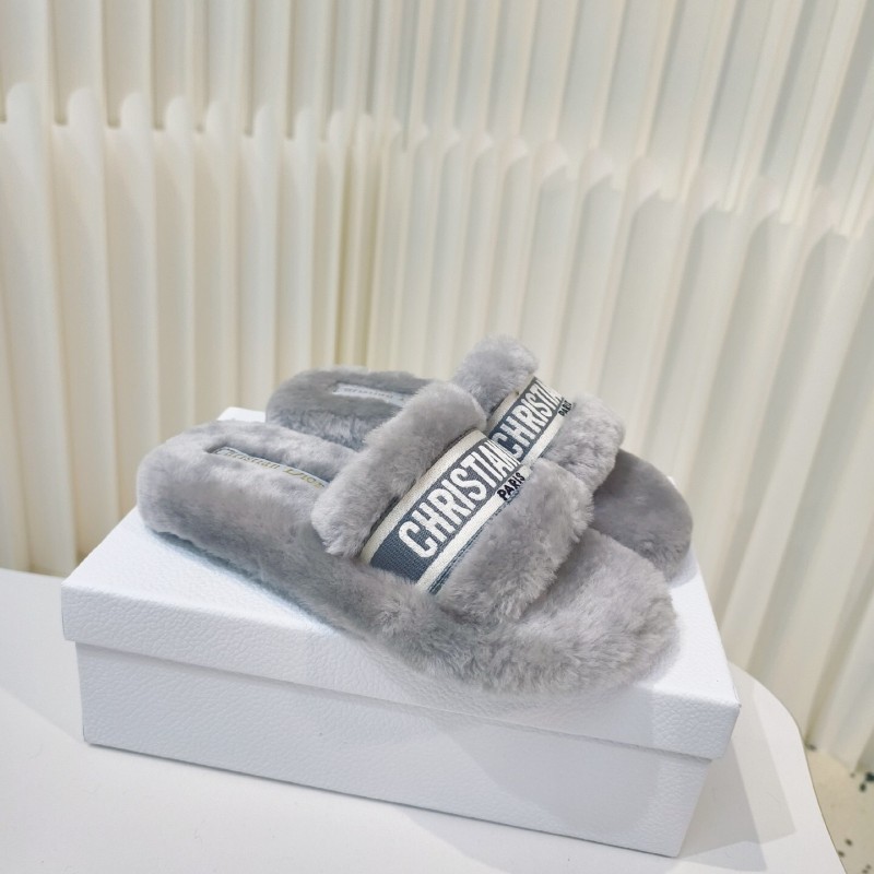 Dior Metal Buckle Wool Slippers Collection - LY00280