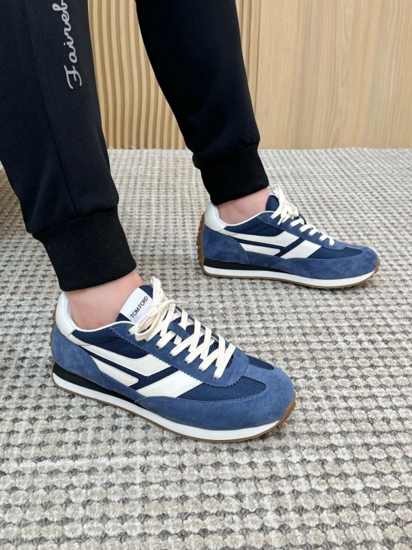 TOM FORD 2025 Spring Summer Fashion Casual Shoes with Classic Color Blocking and Imported Leather Insole - AS00350