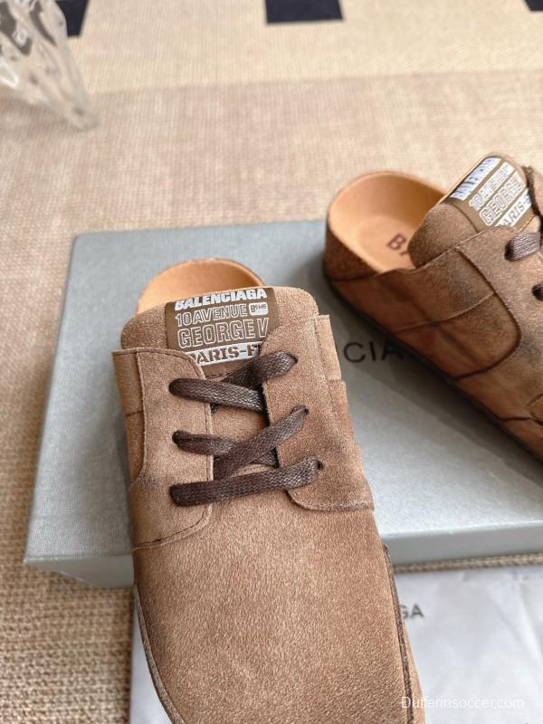 Balenciaga x Birkenstock Boston Closed-Toe Soft Footbed Platform Sandals - AS00260