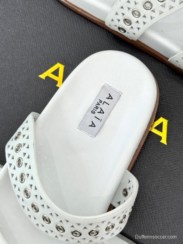 Alaia Spring Summer 2025 Laser-Cut Casual Sandals - KFY00260