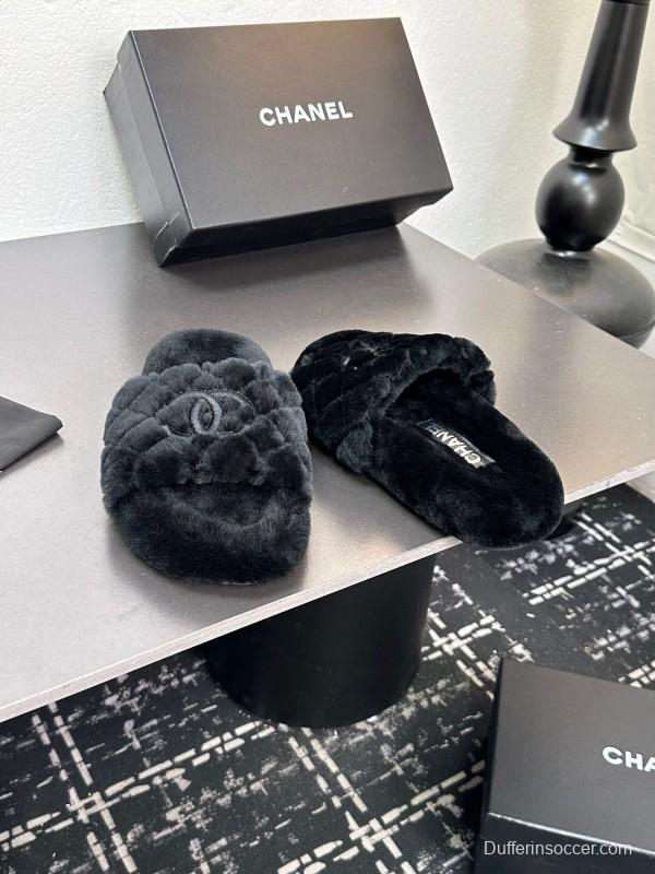 Chanel 2025 SS Fashion Fur Slippers - LY00250