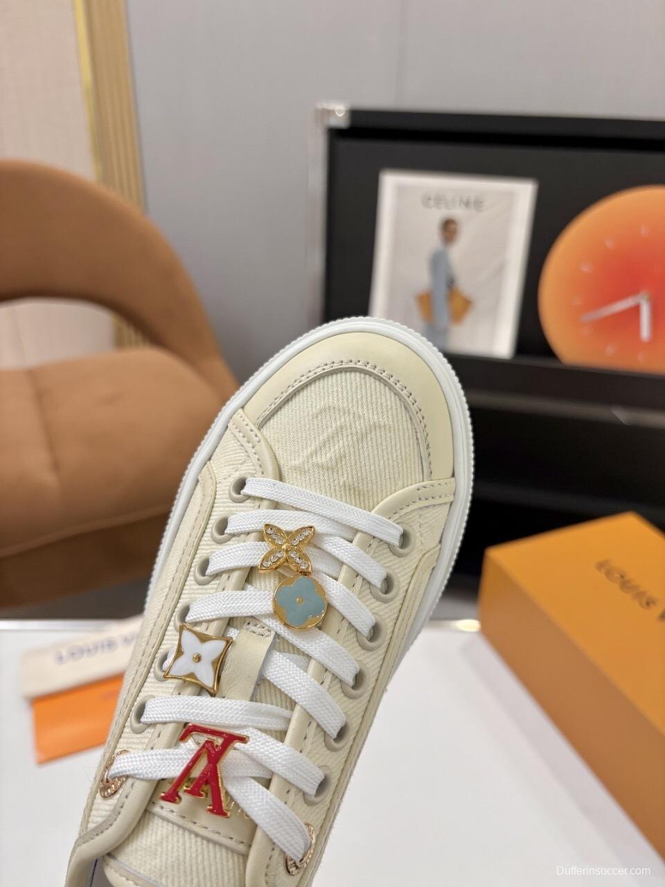 Louis Vuitton Lagoon Series Thick Sole Denim Monogram Skate Sneakers - AS00300