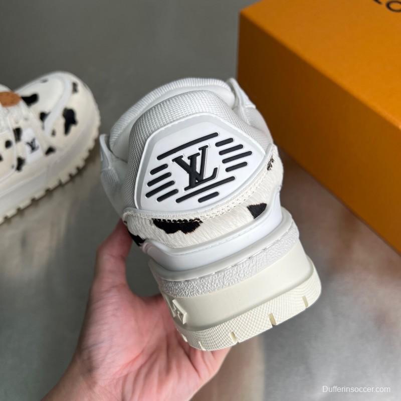 Lv 2025/ss Signature Logo Leather Sneakers - YC