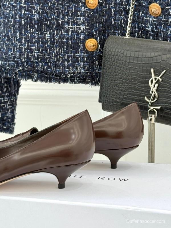 The Row 2025 SS Kitten Heel Pointed Toe High Heels - KFY00320