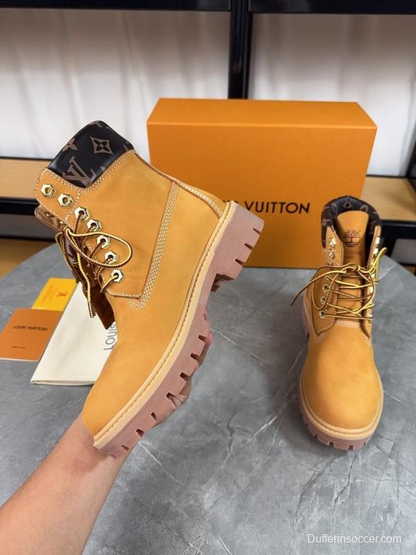 Timberland x LV Monogram Ankle Boots Waterproof Suede - LY00380