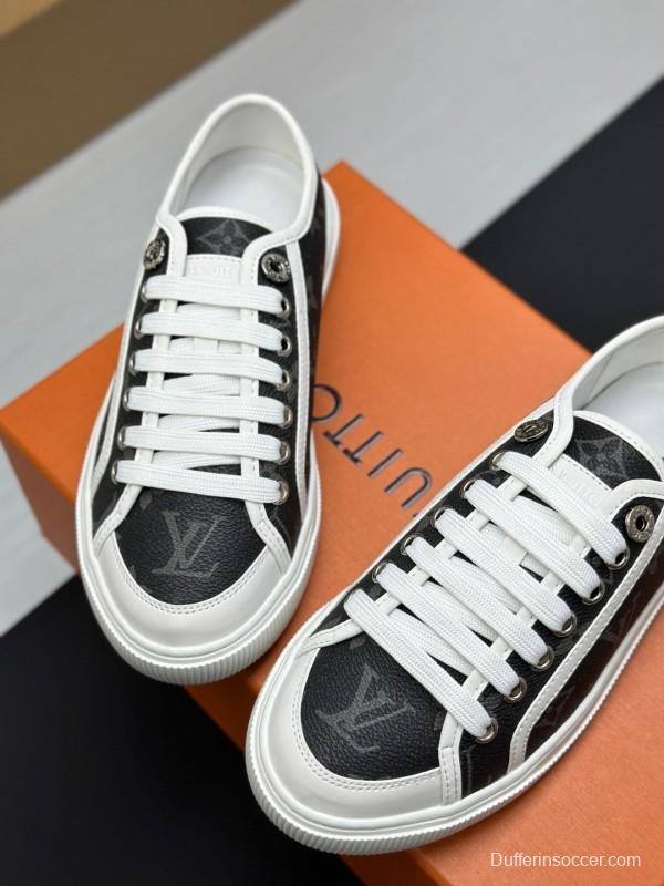 Louis Vuitton Time Out Series Animal Print Casual White Sneakers - AS00260