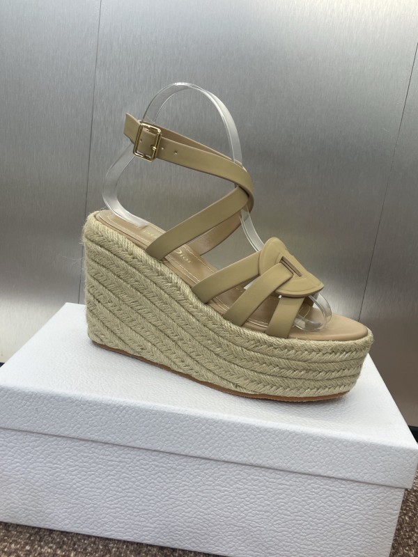 Dior D-Club Jelly Color Hollow Layered Cross Strap Platform High Heel Women's Shoes - KFY00290