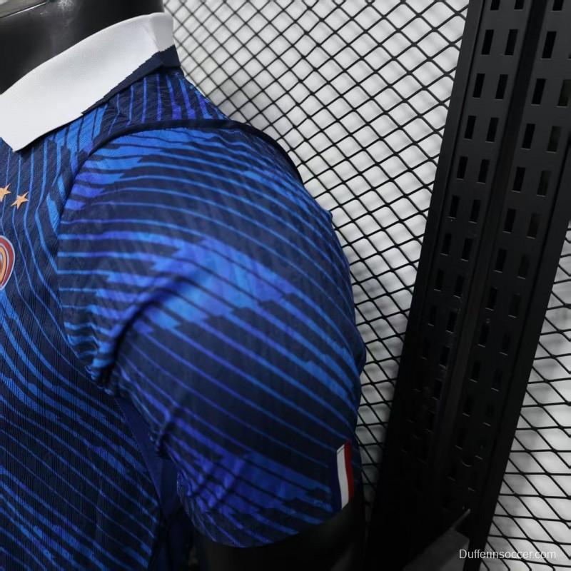 Player Version 2025 France Home Navy Blue Jersey