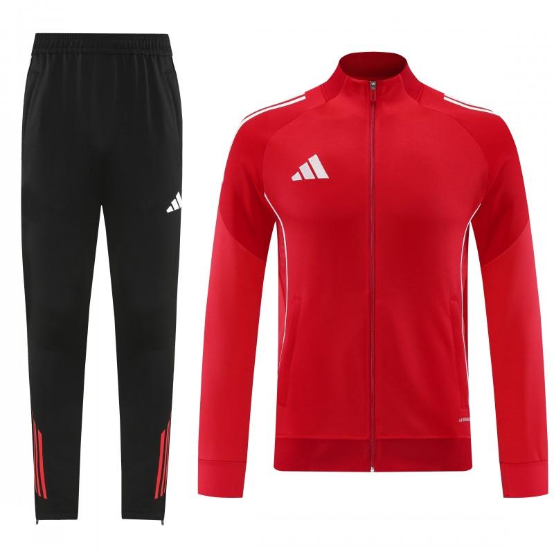 2025 Adidas Red Full Zipper Jacket+Long Pants