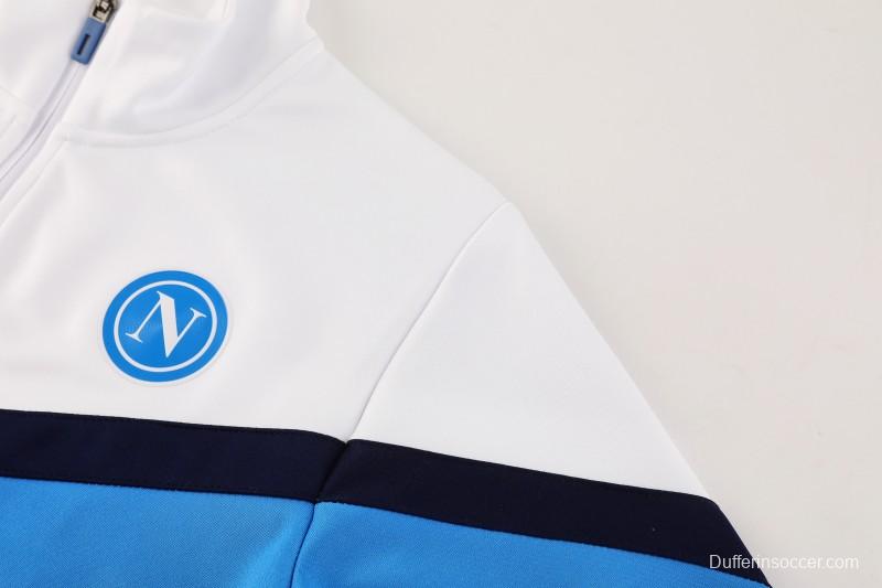 25/26 Napoli White Full Zipper Jacket+Long Pants