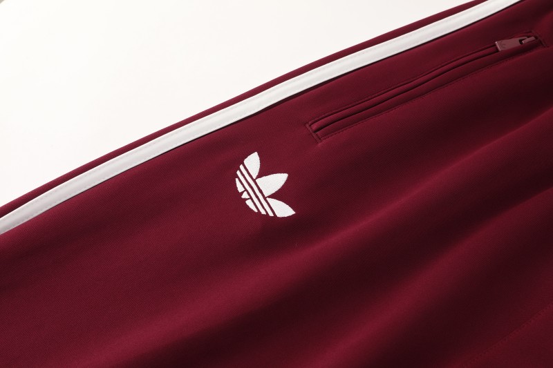2026 Adidas x OASIS Wine Full Zipper Jacket + Long Pants