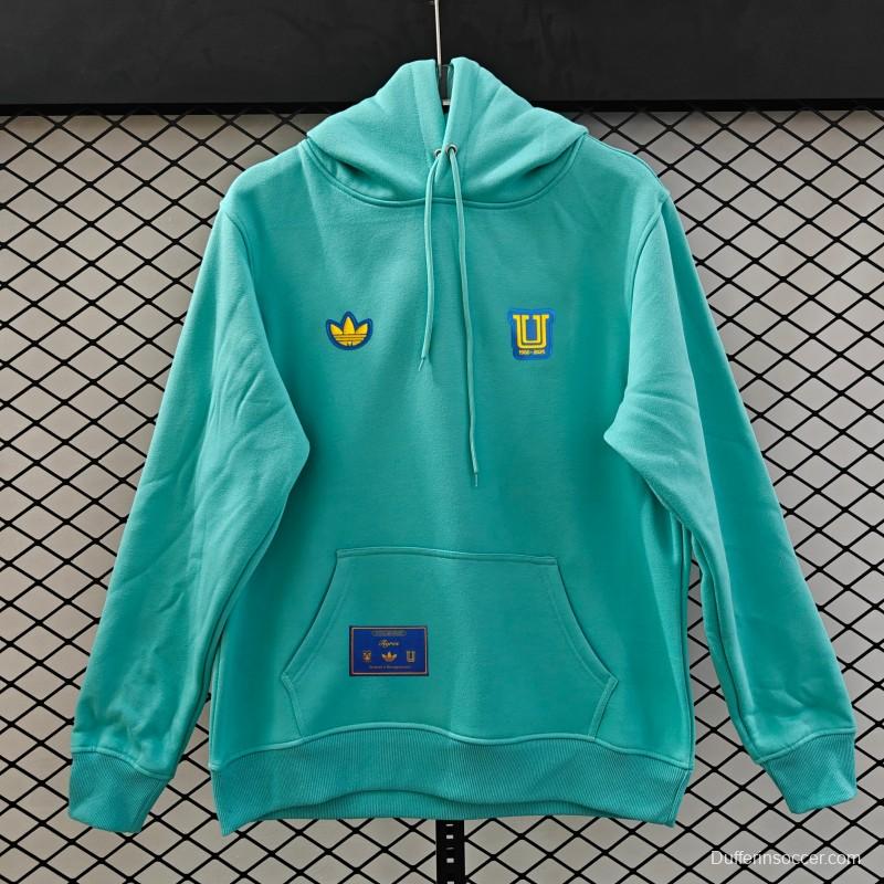25/26 Tigres UANL Embroidered Logo Hoodie 9 Colors
