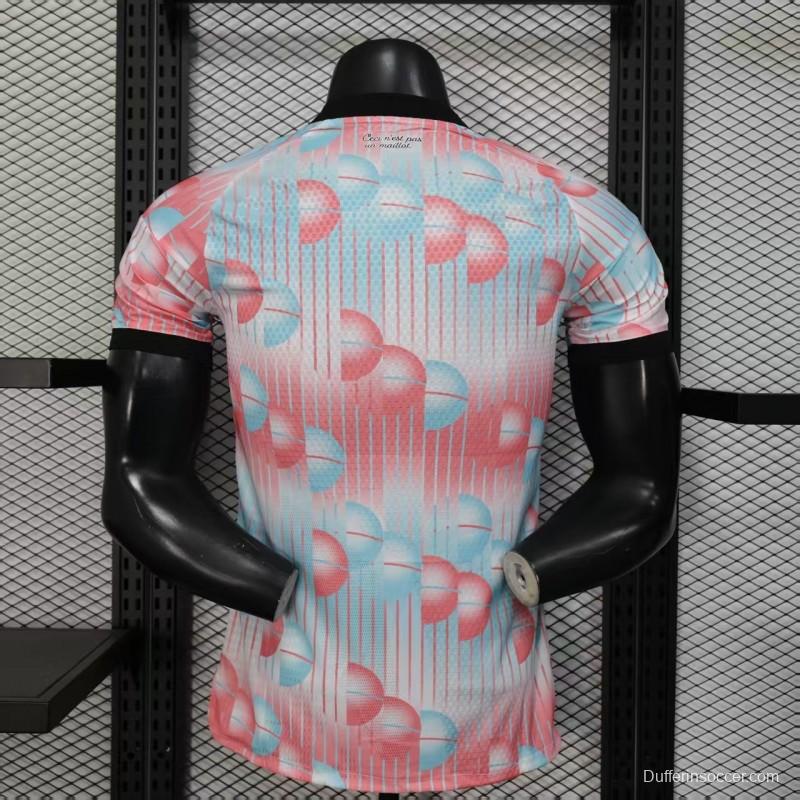 2026 Player Version Belgium Away White Pink Jersey