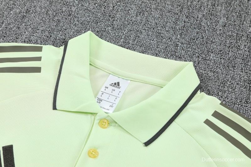 26/27 Real Madrid Light Green  Polo Training Shirt + Long Pants Tracksuit