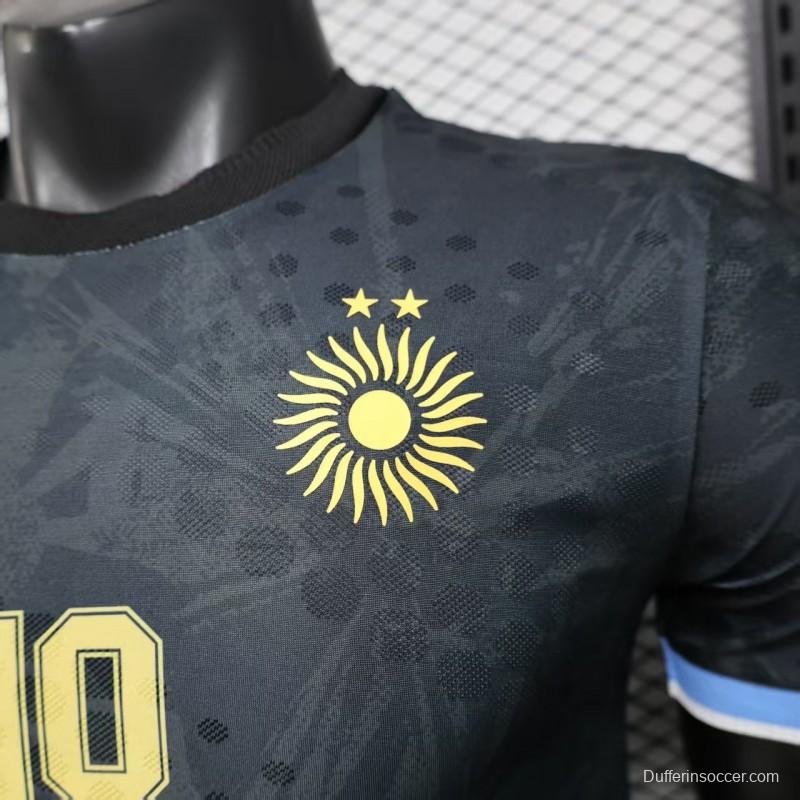 Player Version 2026 Argentina Black with Gold Sun Special Edition Jersey