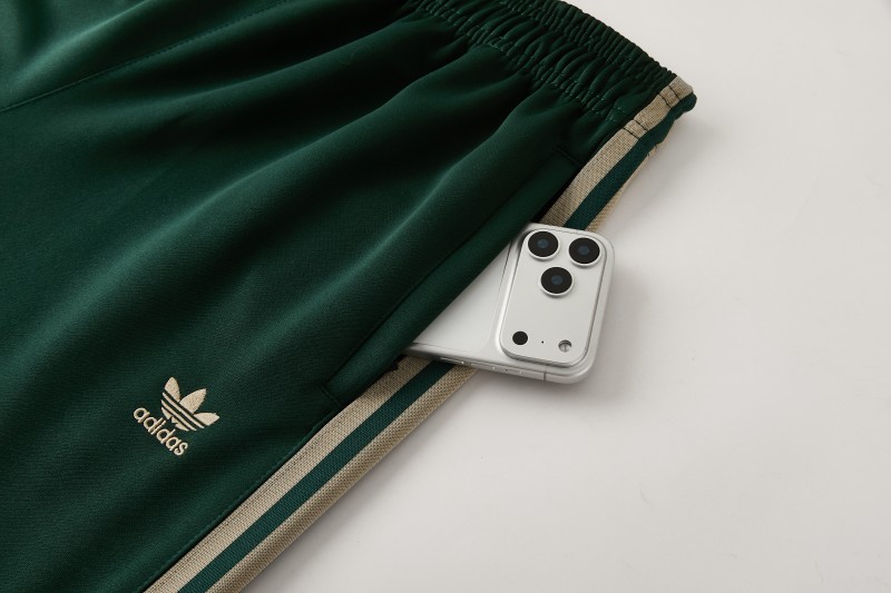2026 Adidas Navy Green  Full Zipper Jacket + Long Pants