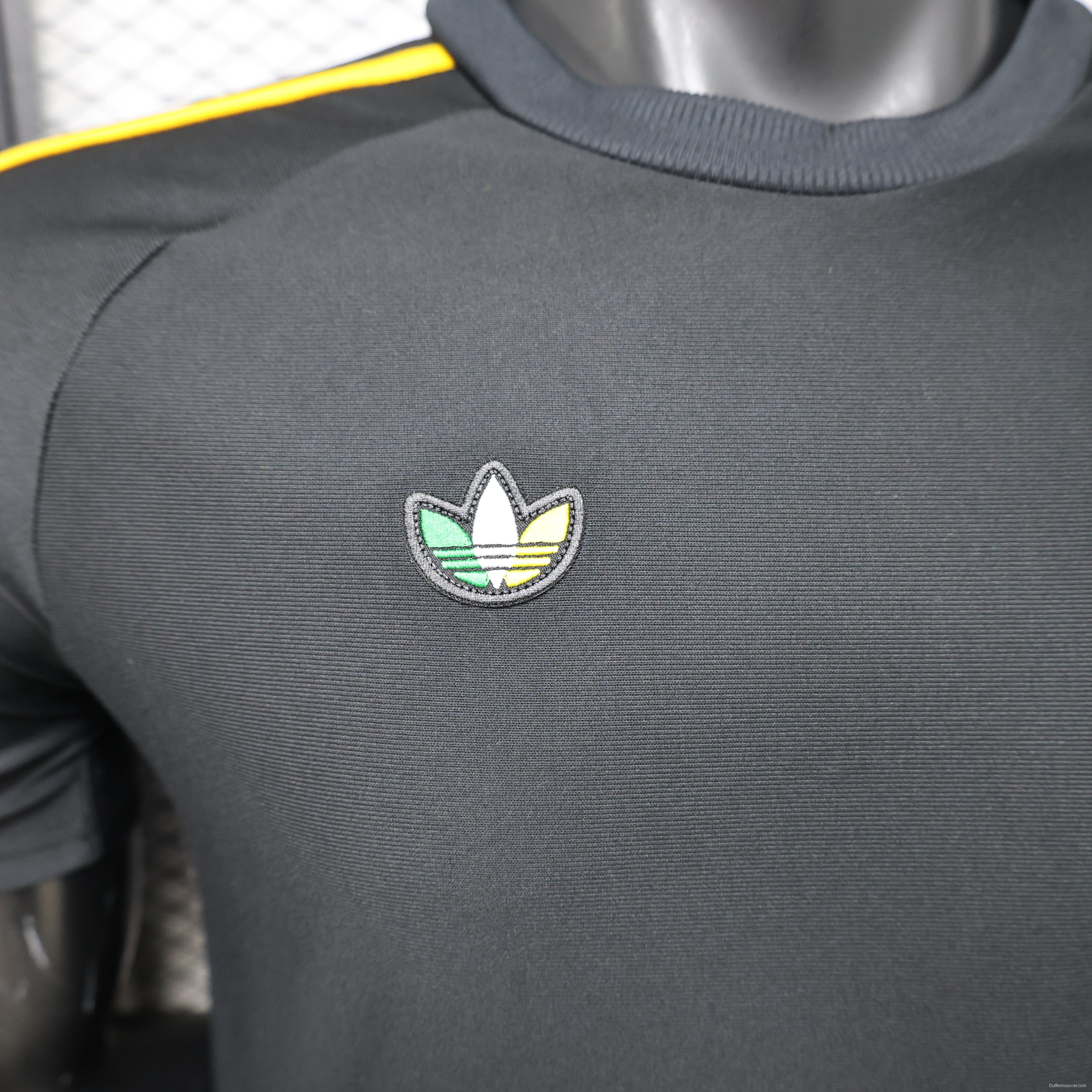 Player Version 26/27 Celtic Black with Asymmetric Yellow & Green Stripe Jersey