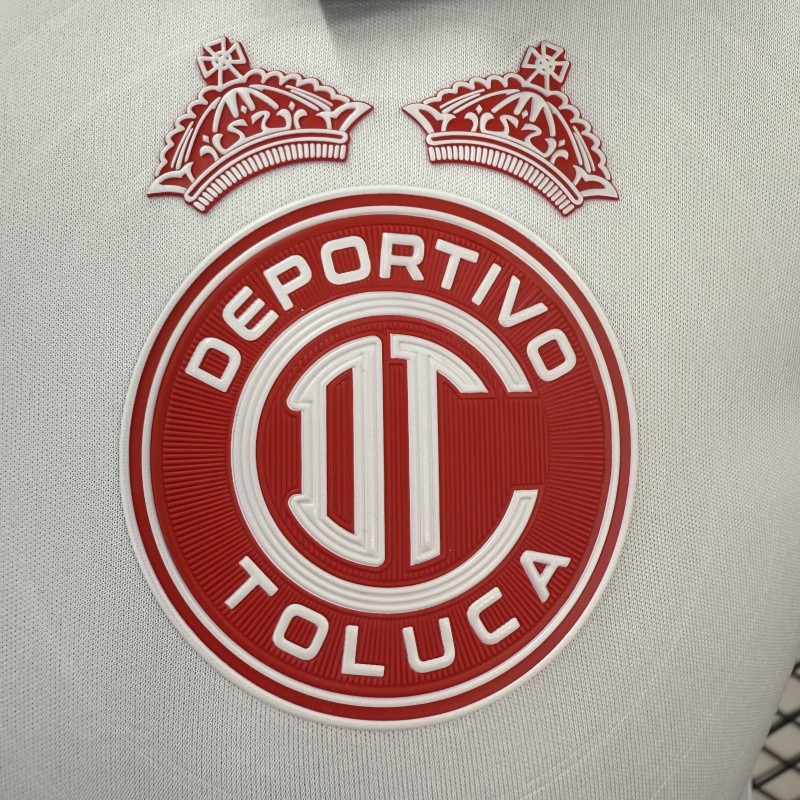 Player Version 26/27 Deportivo Toluca FC New Balance Away White Red Jersey