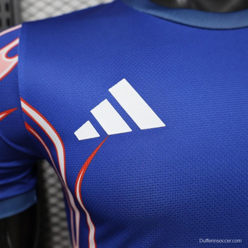 Player Version 2026 Japan Blue with Red Flame Graphic Home Special Edition Jersey