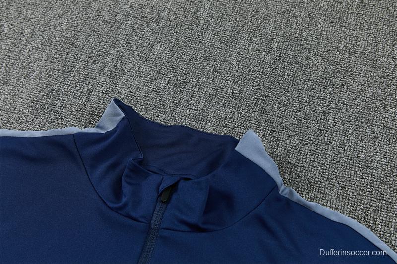 2026 England Navy Blue  Half Zipper Jacket Tracksuit + Long Pants (Nike)