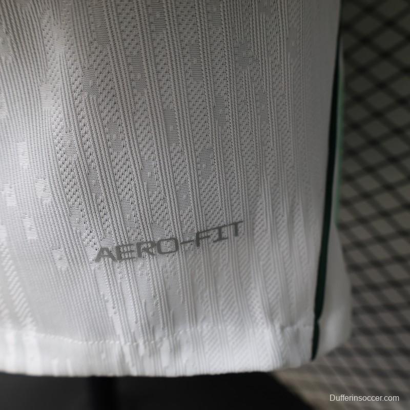 Player Version 2026 Nigeria  White with Green Flame Away Jersey